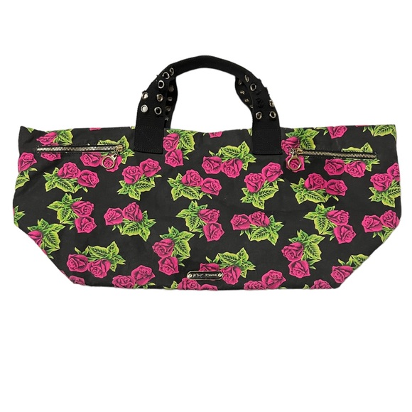 Betsey Johnson Reversible Floral/Cheetah Tote Bag - Picture 1 of 12